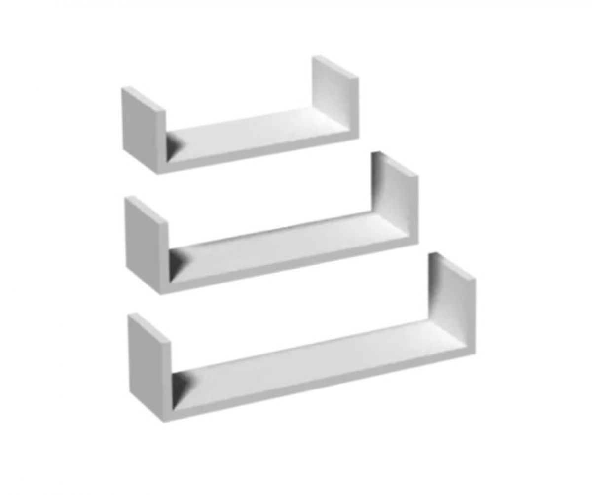 FUS 1 Set of shelves WHITE (Type U)