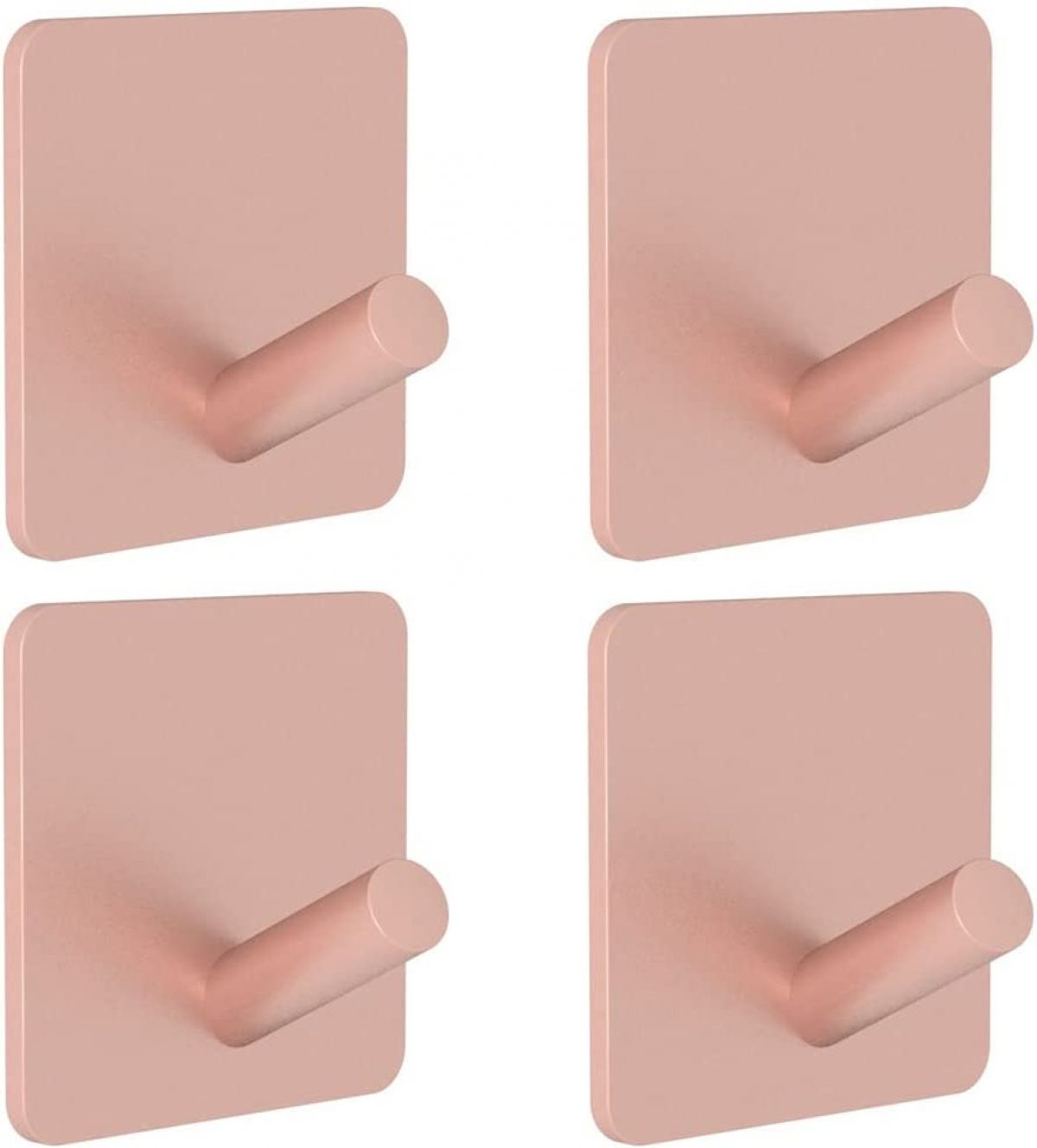 Cамоклеющиеся крючки 4 шт. алюминий (розовые)