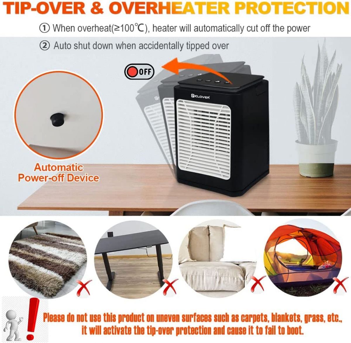Fan Heater Energy Saving Heater, 1000 W
