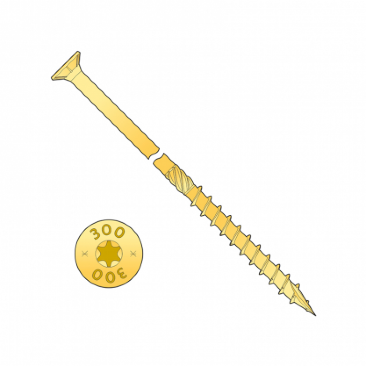 Screw with flat head CS 6×80 8pcs/pack