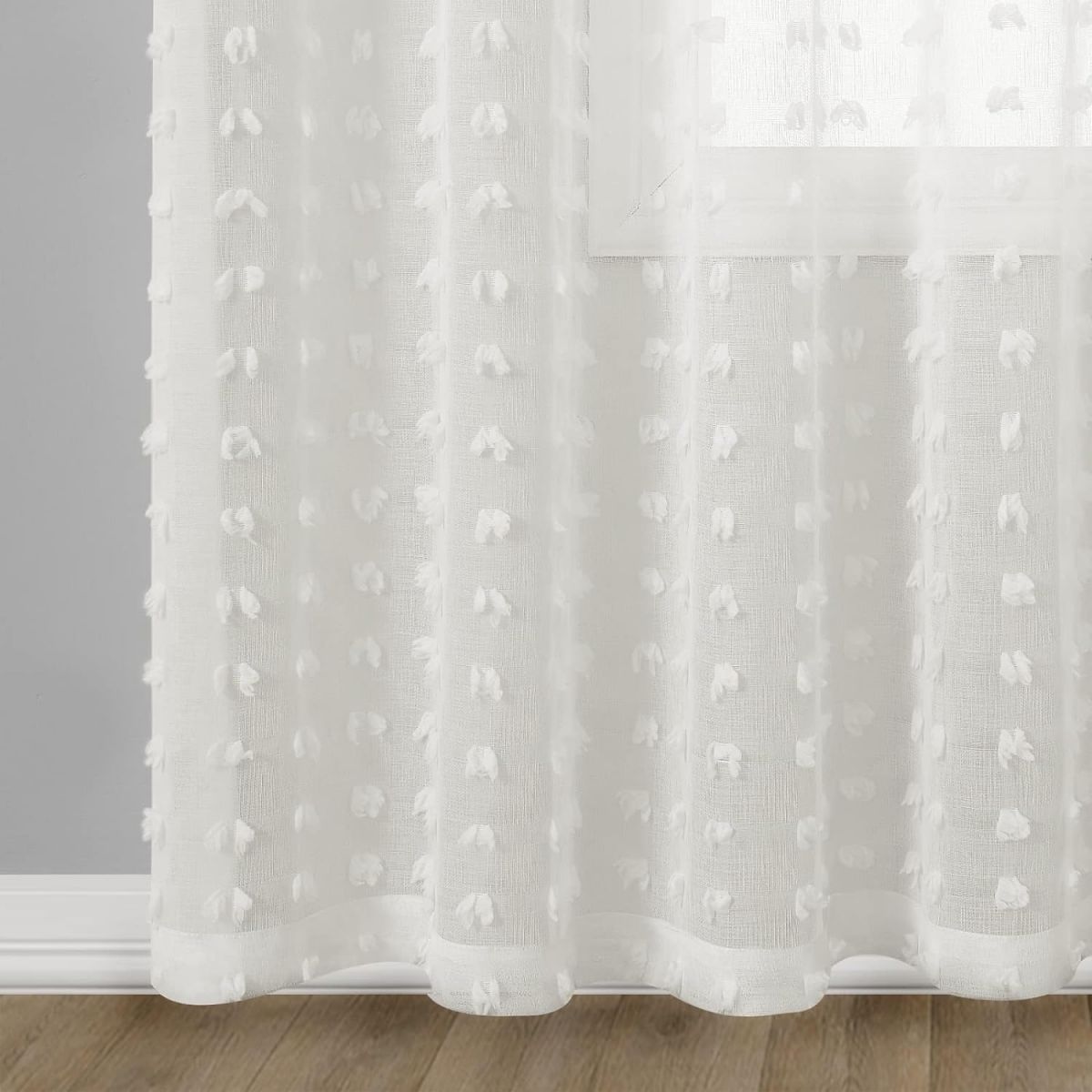 Cream Curtain Voile Hokibero, 2 pcs., 160 x 140 cm