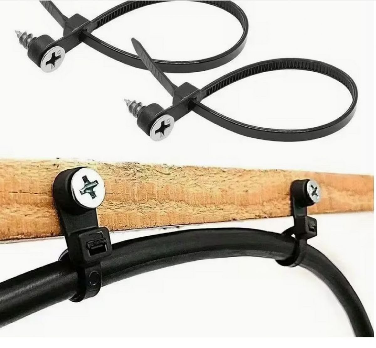 Nailonist kaablisidemete (klambrite) komplekt - 100tükki, mustad