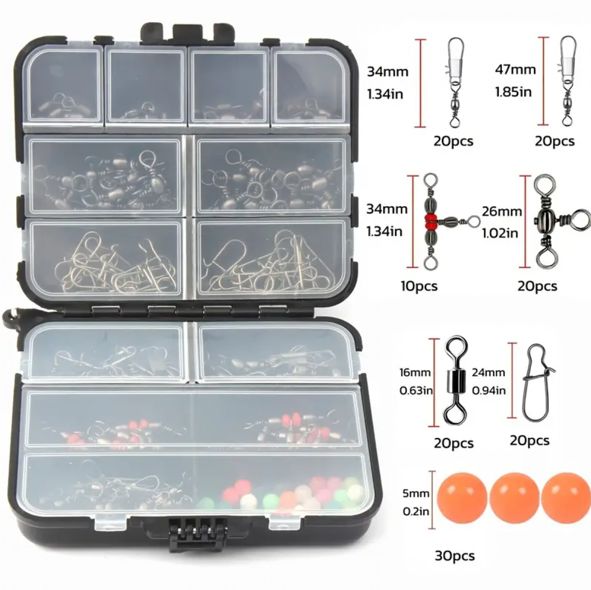 140 pcs. Fishing Accessories Set with Box