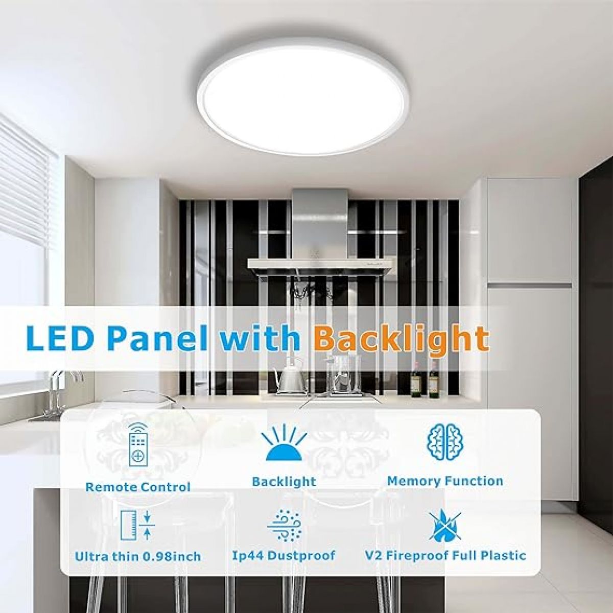 LED потолочный светильник с дистанционным управлением, 24 Вт