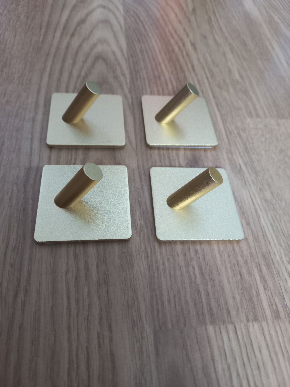 Self-adhesive hooks 4 pcs. aluminum (gold)