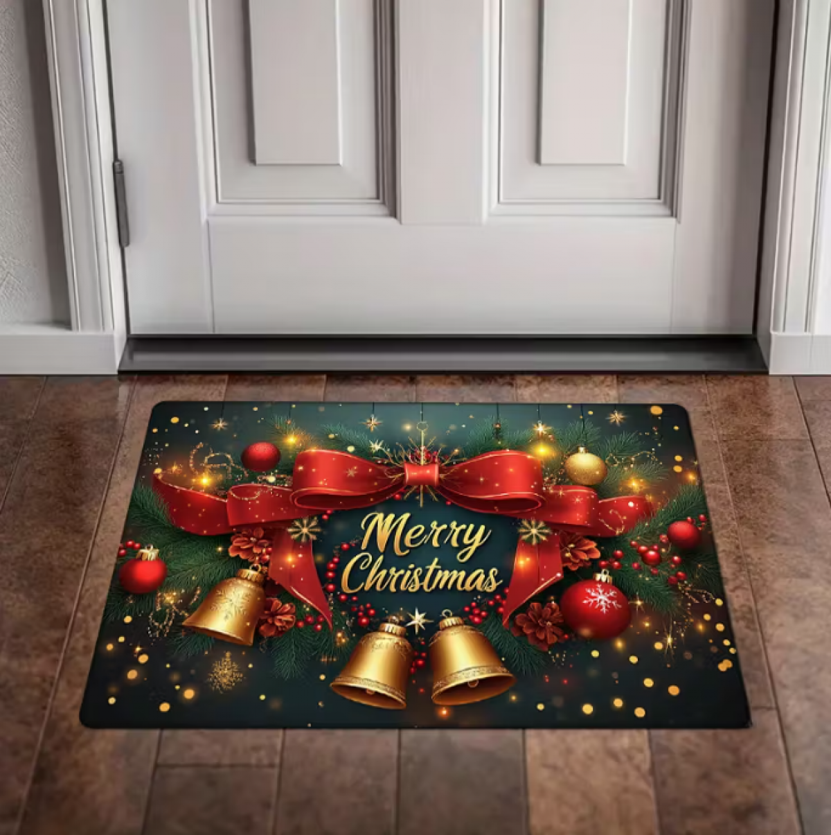 Рождественский коврик для входа 80×120 см