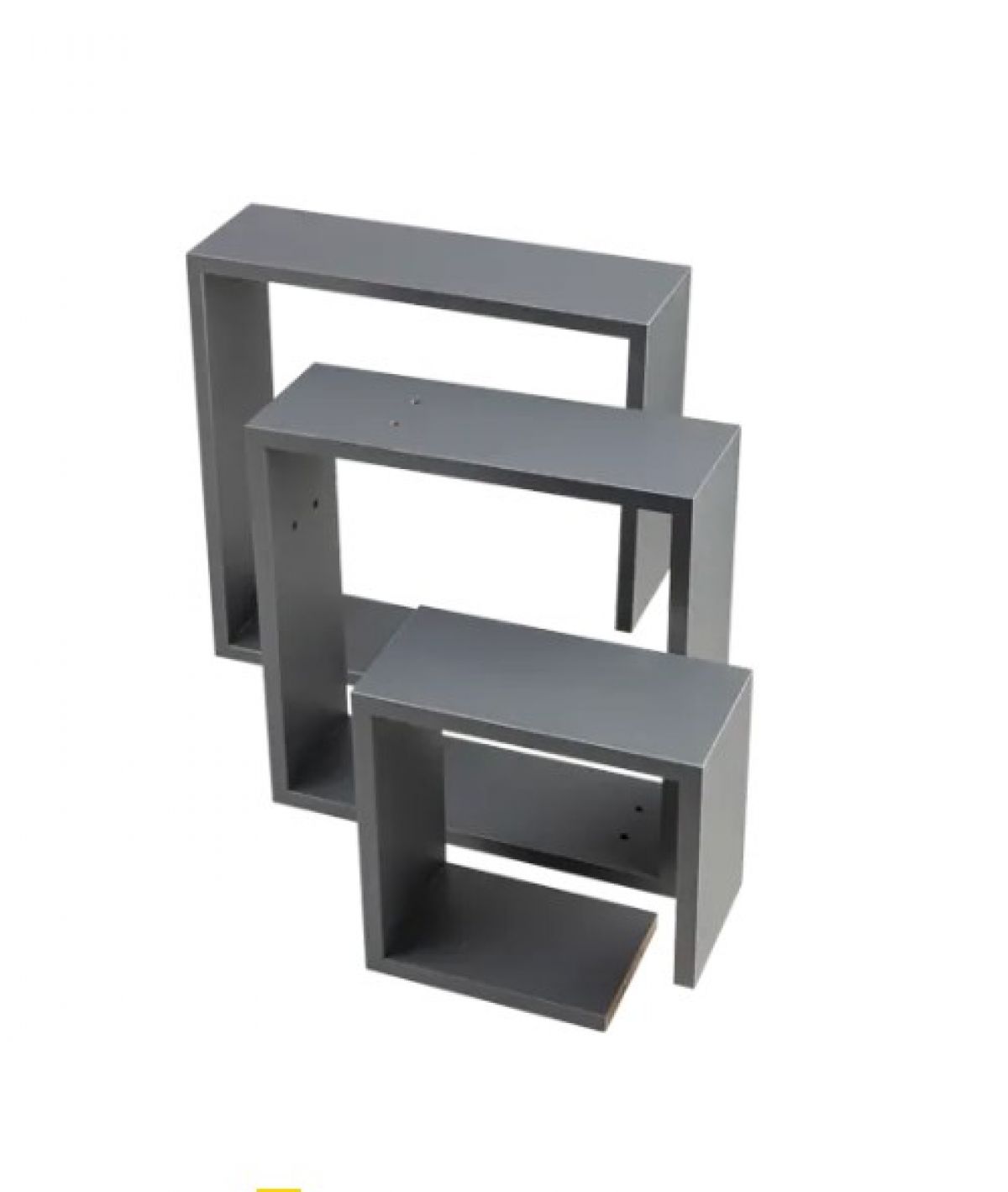 Set of 3 shelves, grey