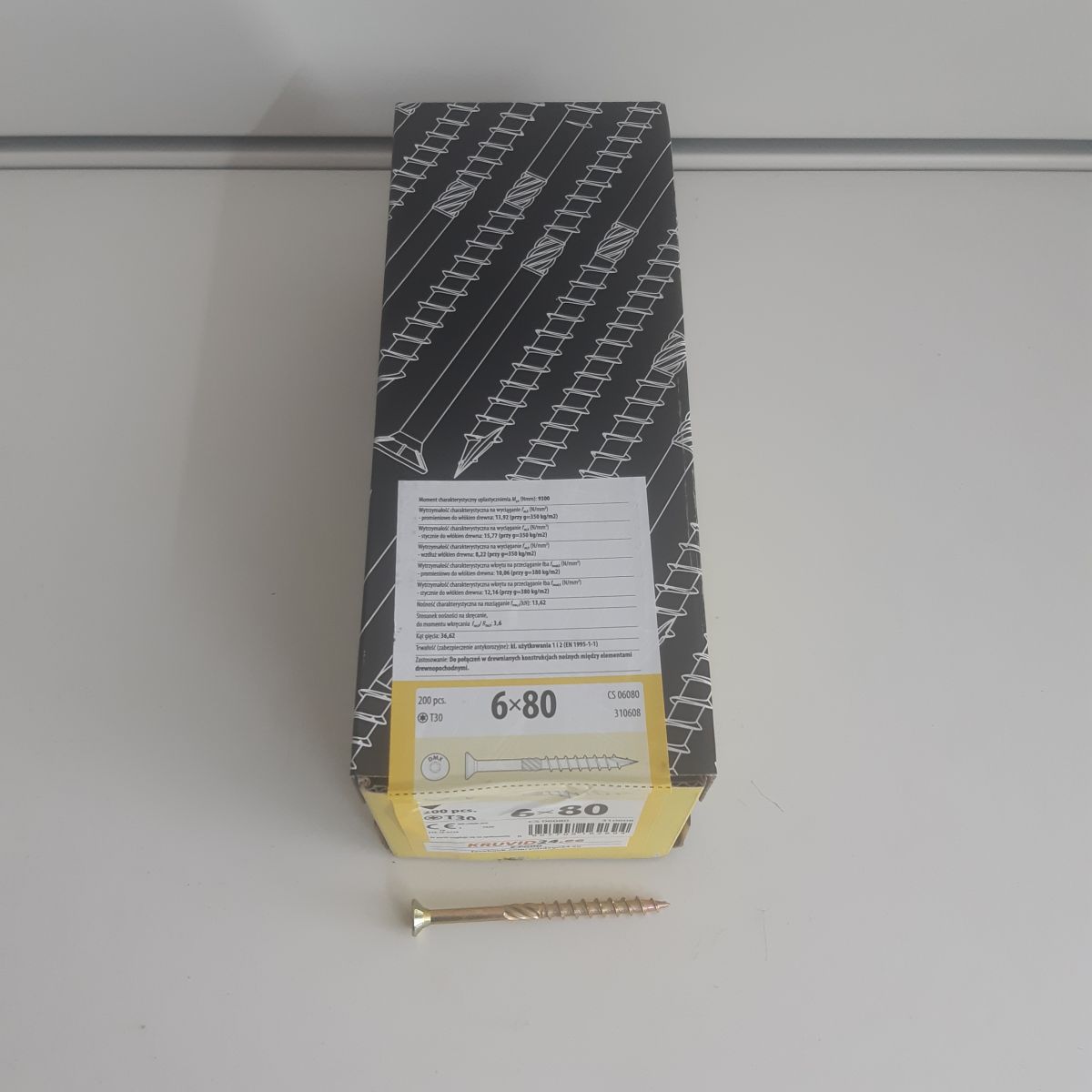 CS 6x80 (200tk/pakk) Struktuurne puidukruvi