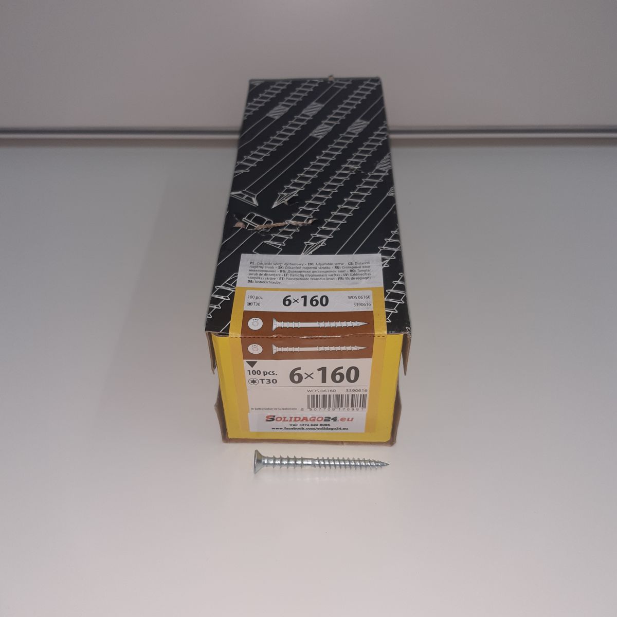 Cаморез WDS 6x60 200шт/пачка дистанционный потайная головка
