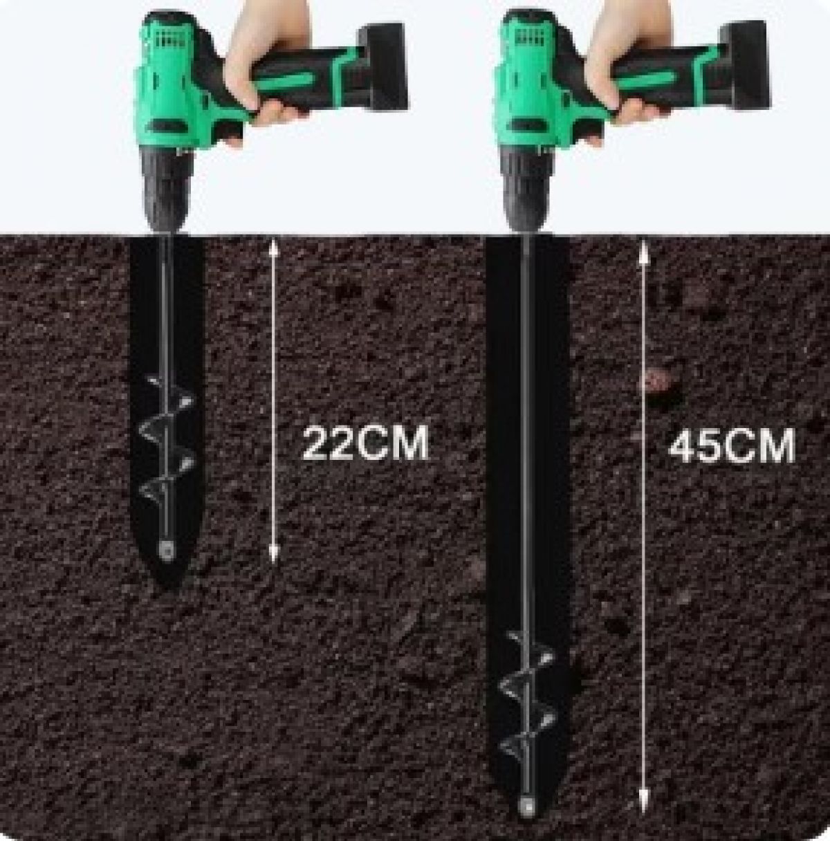 Garden auger for earthworks 4×45 cm