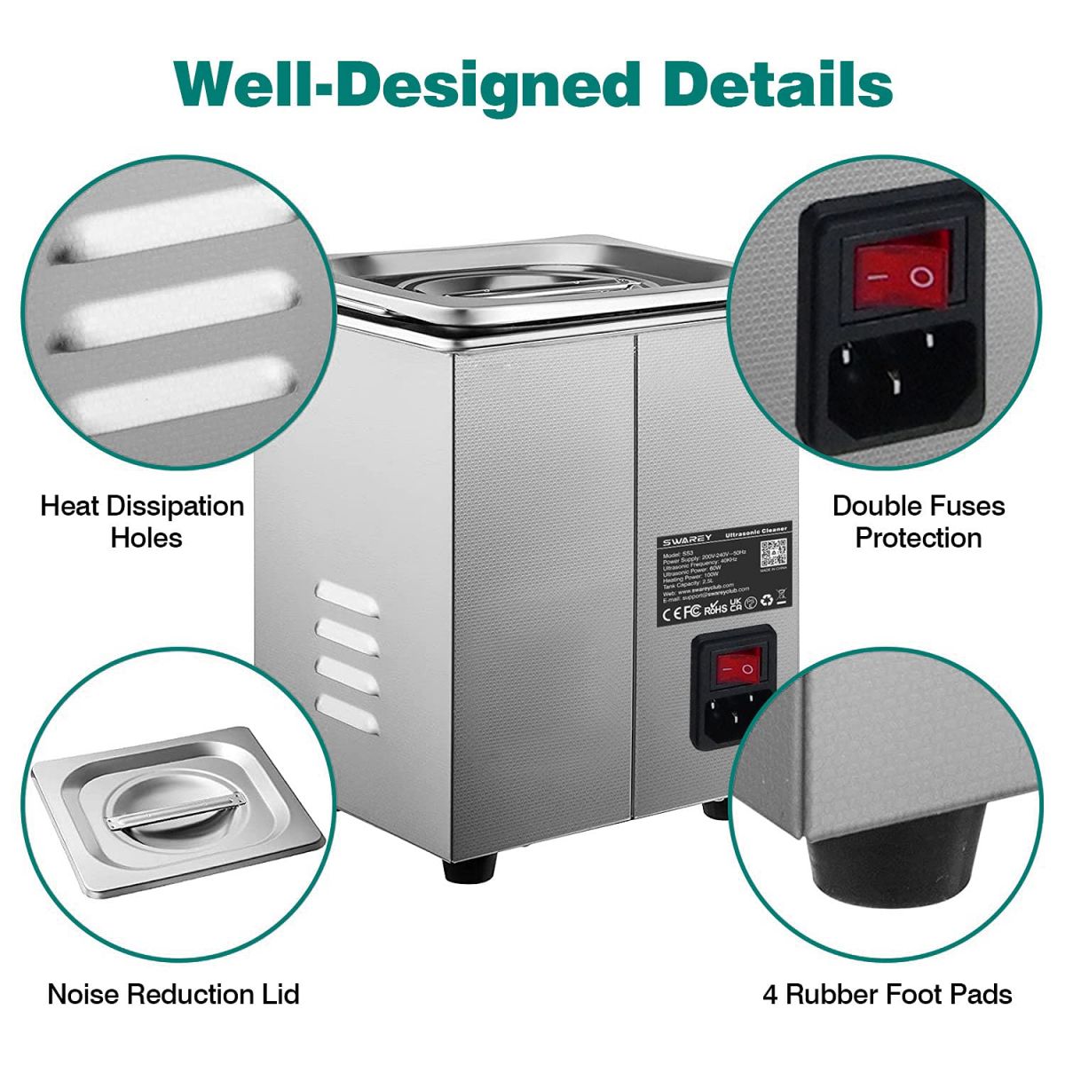 Swarey 2.5 L Ultrasonic Cleaning Device