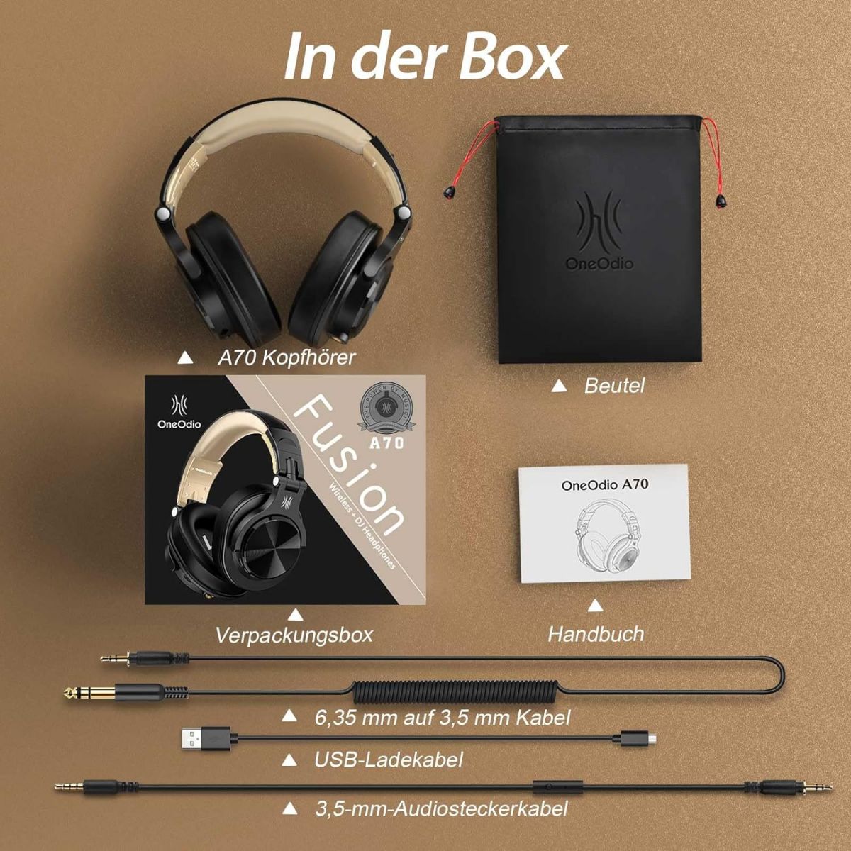 OneOdio kõrvapealsed Bluetooth kõrvaklapi​d 