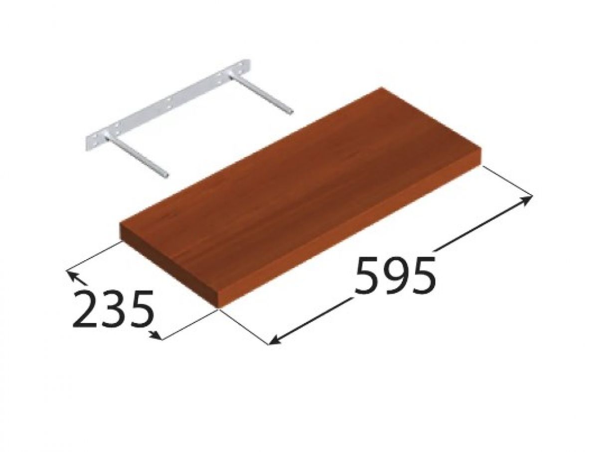Floating Shelf FS JB 595×235 mm Apple DOMAX
