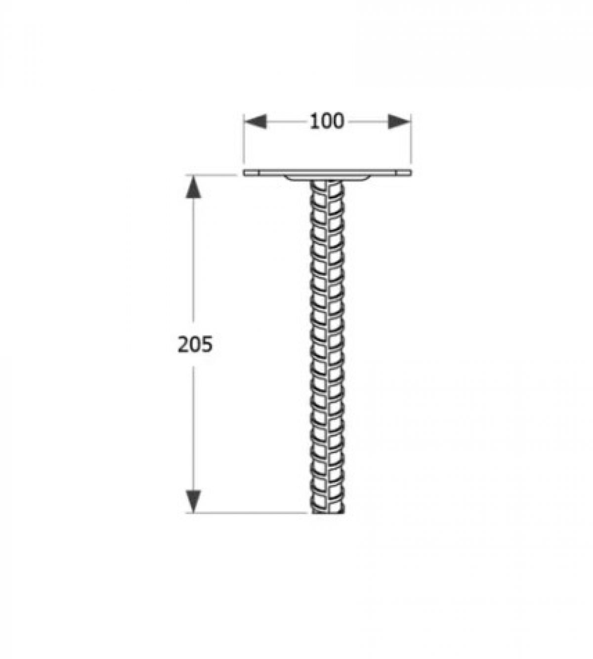 PPS 100 Опора для бруса к бетону 100x205x3.0mm