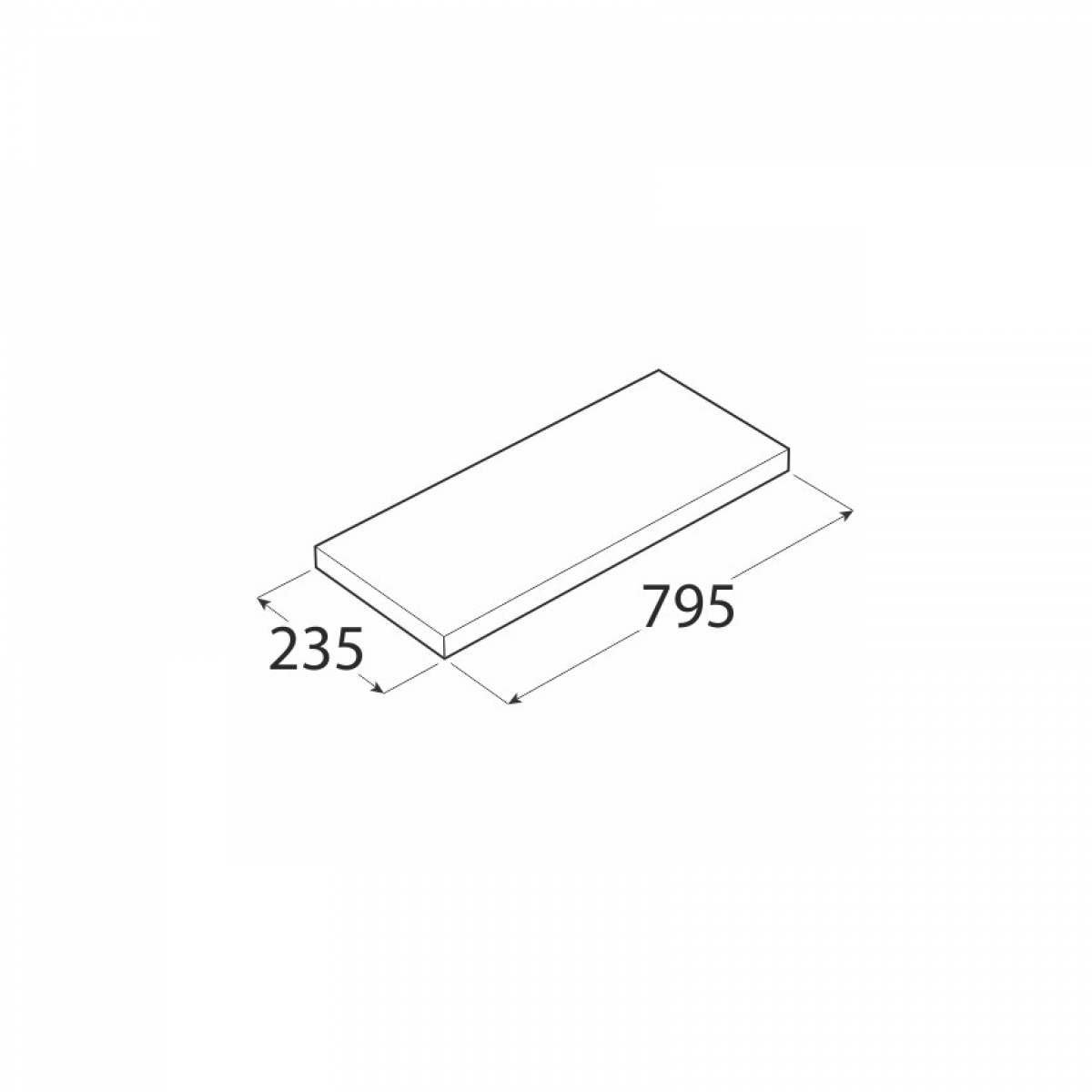 Floating Shelf FS DS 795×235 mm Oak Sonoma DOMAX