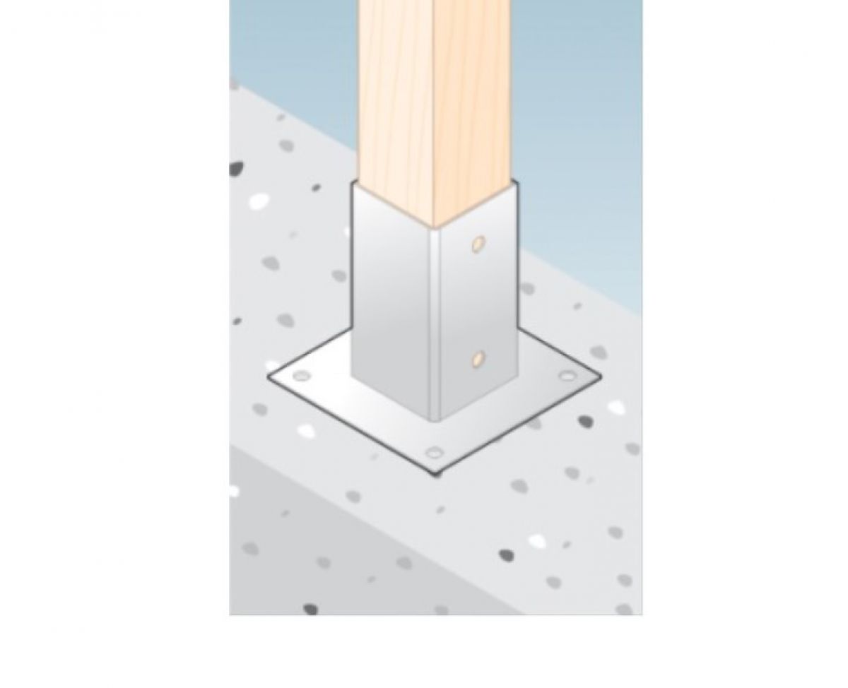 Опора для бруса к бетону 71x150x2 мм