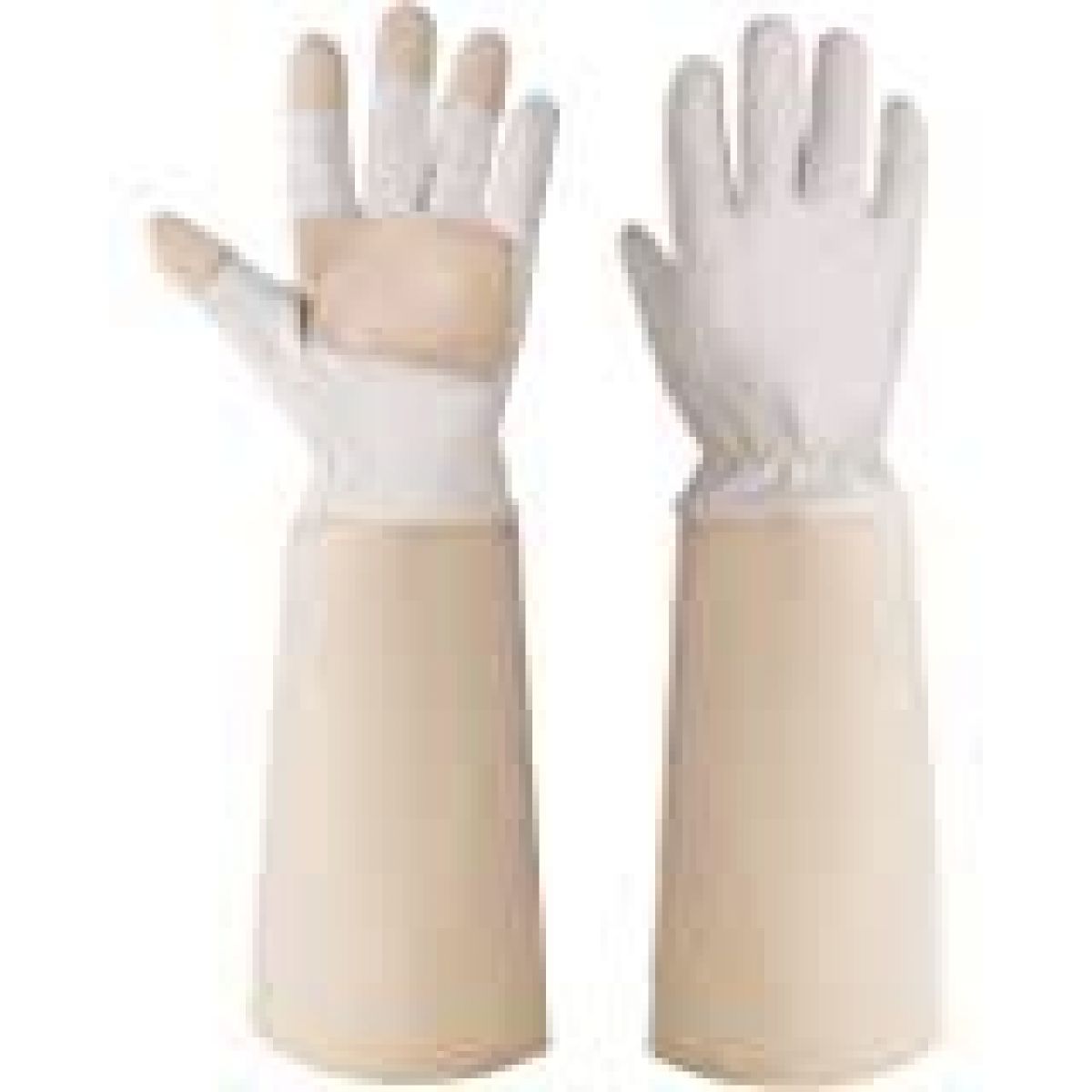 Перчатки с длинным рукавом (кожа)