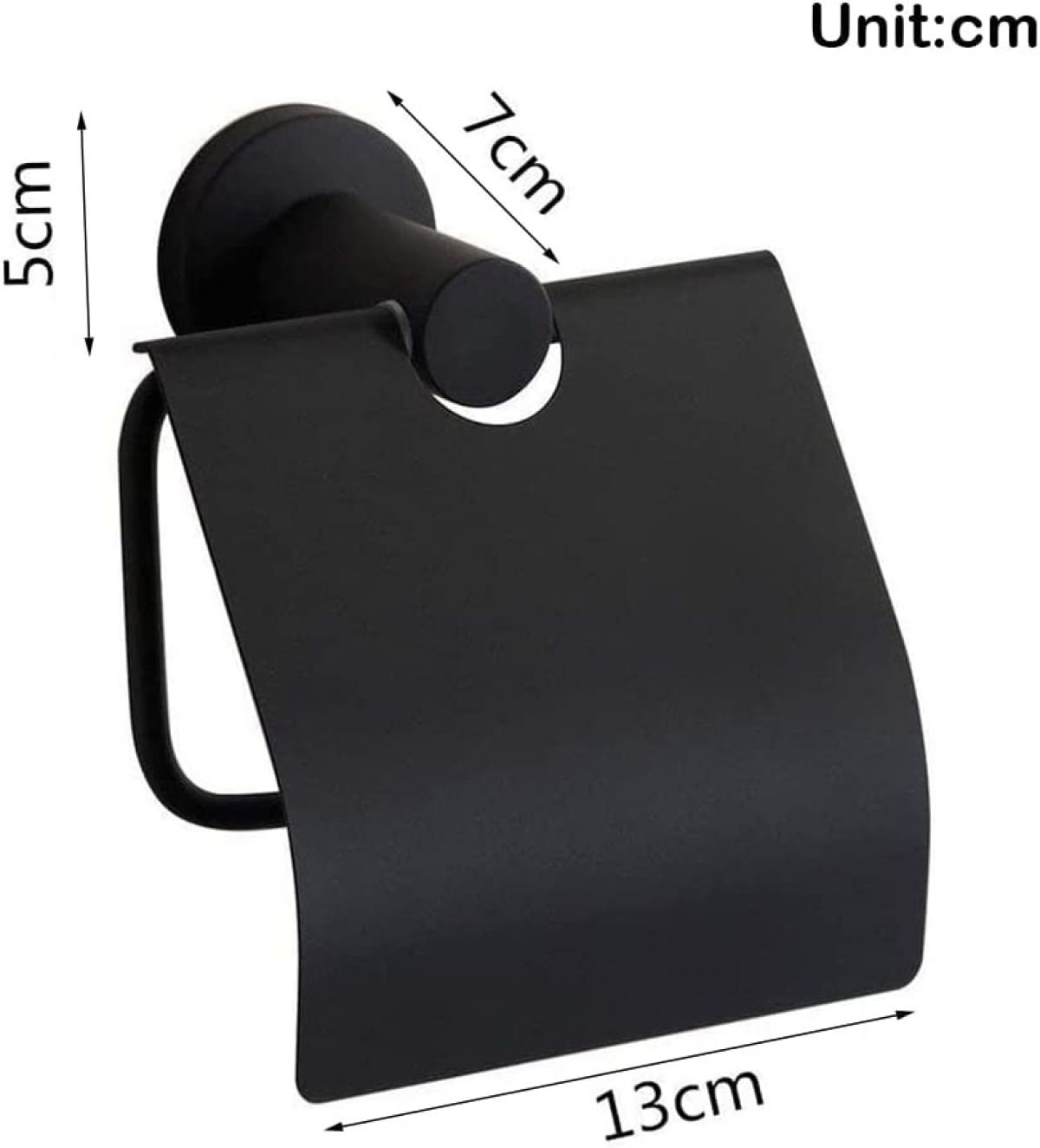 Toilet paper holder, Black (metal)