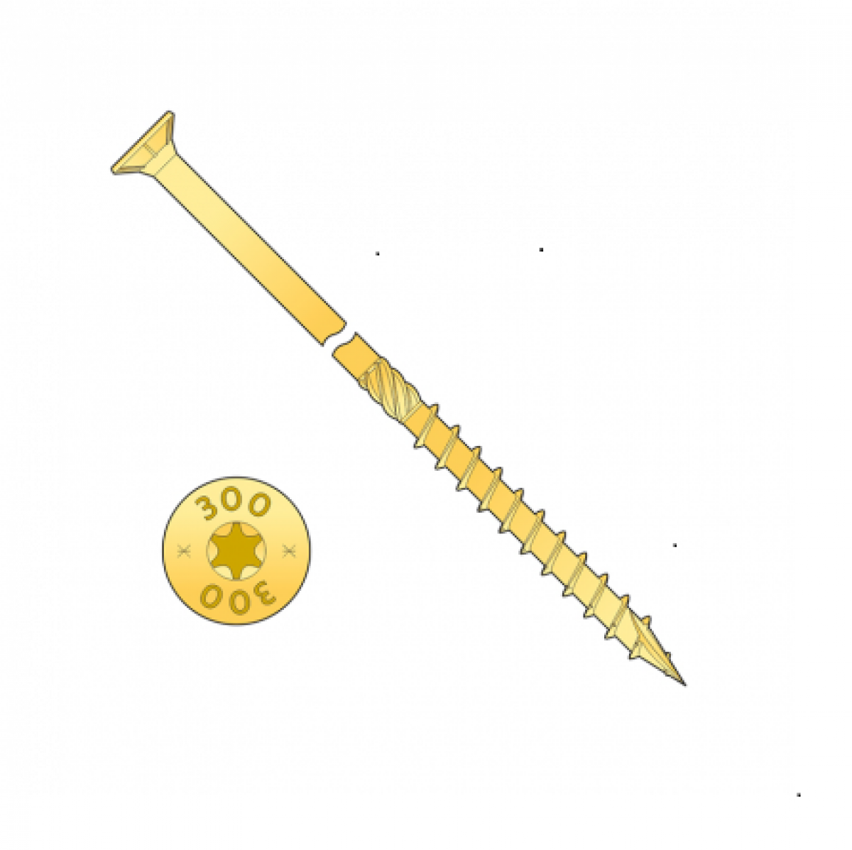 Шурупы по дереву CS 8×300 50 tk/pakk TORX T40