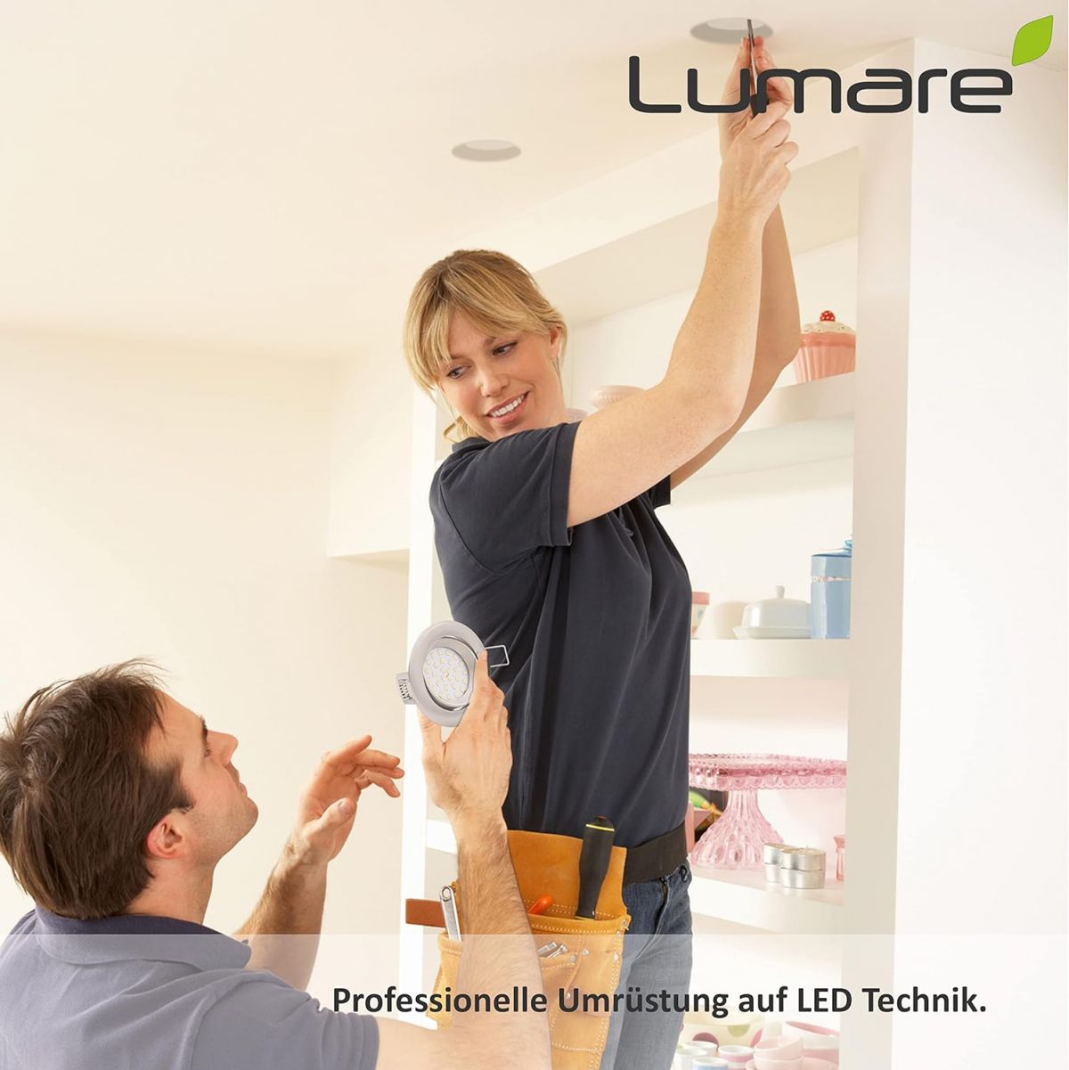 Lumare 6 x LED recessed spotlights 6 W IP44 extra flat 230 V