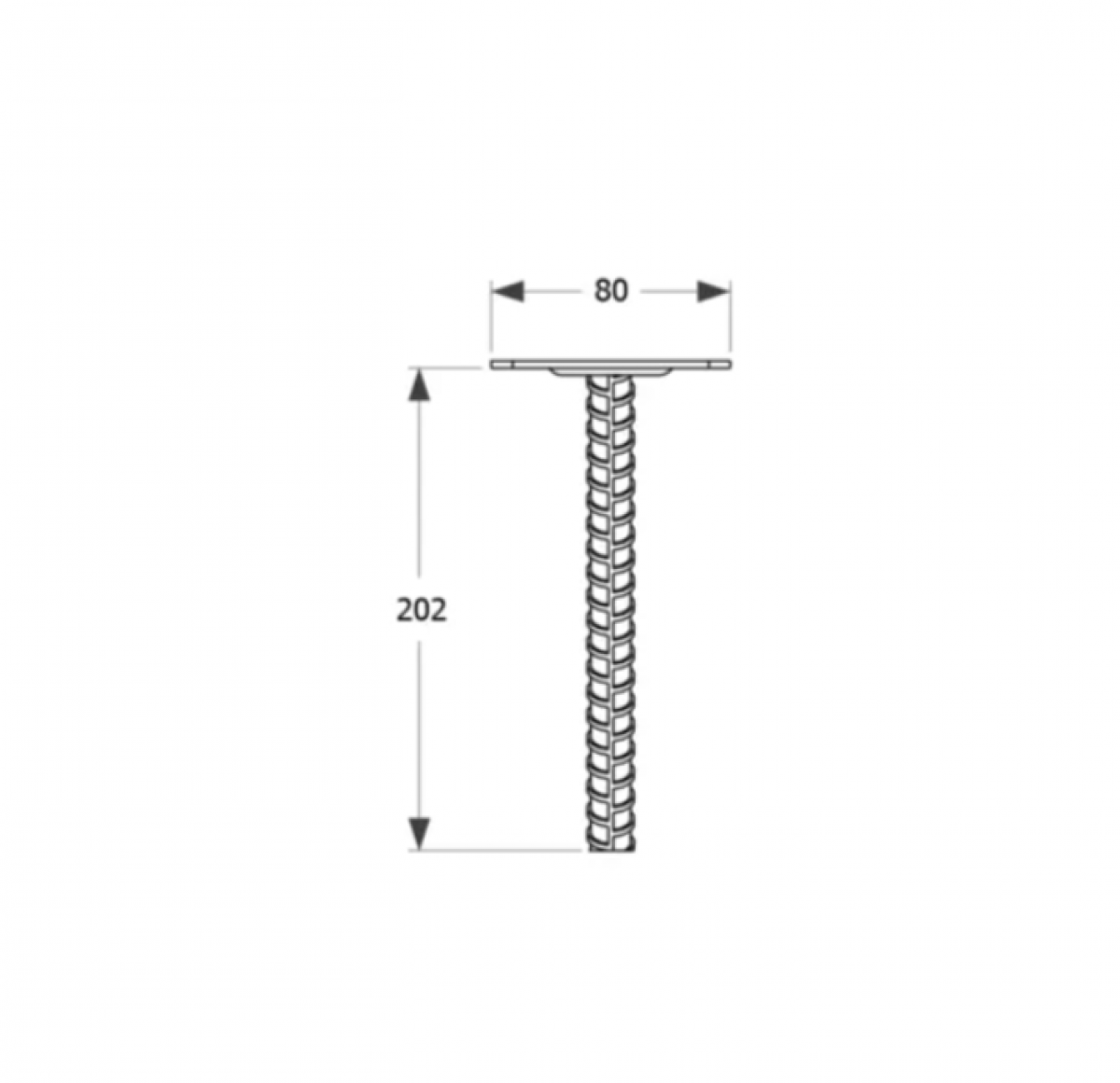 PPS 80 Post support 80x202x3,0 mm