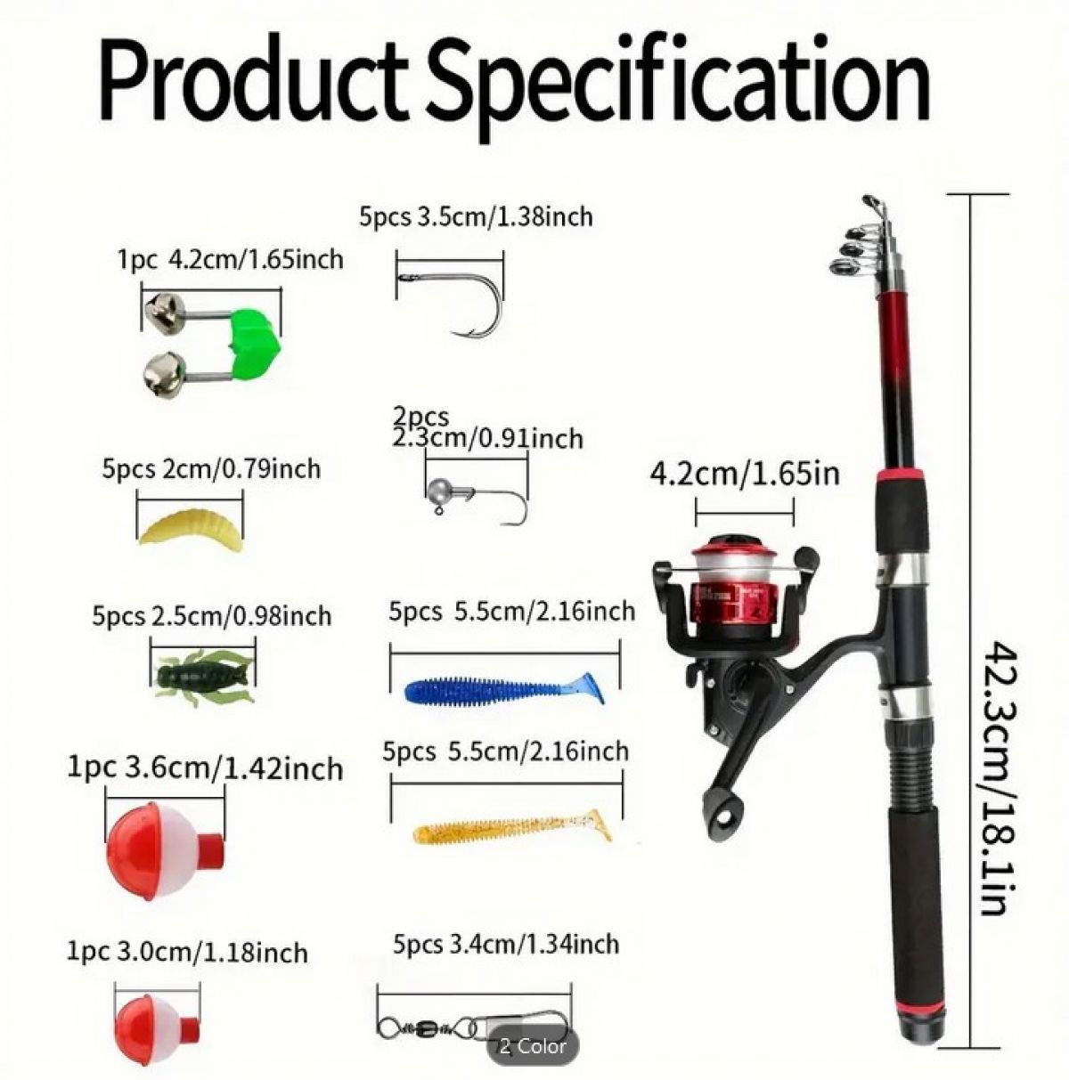 Spinning set 1.8m with reel