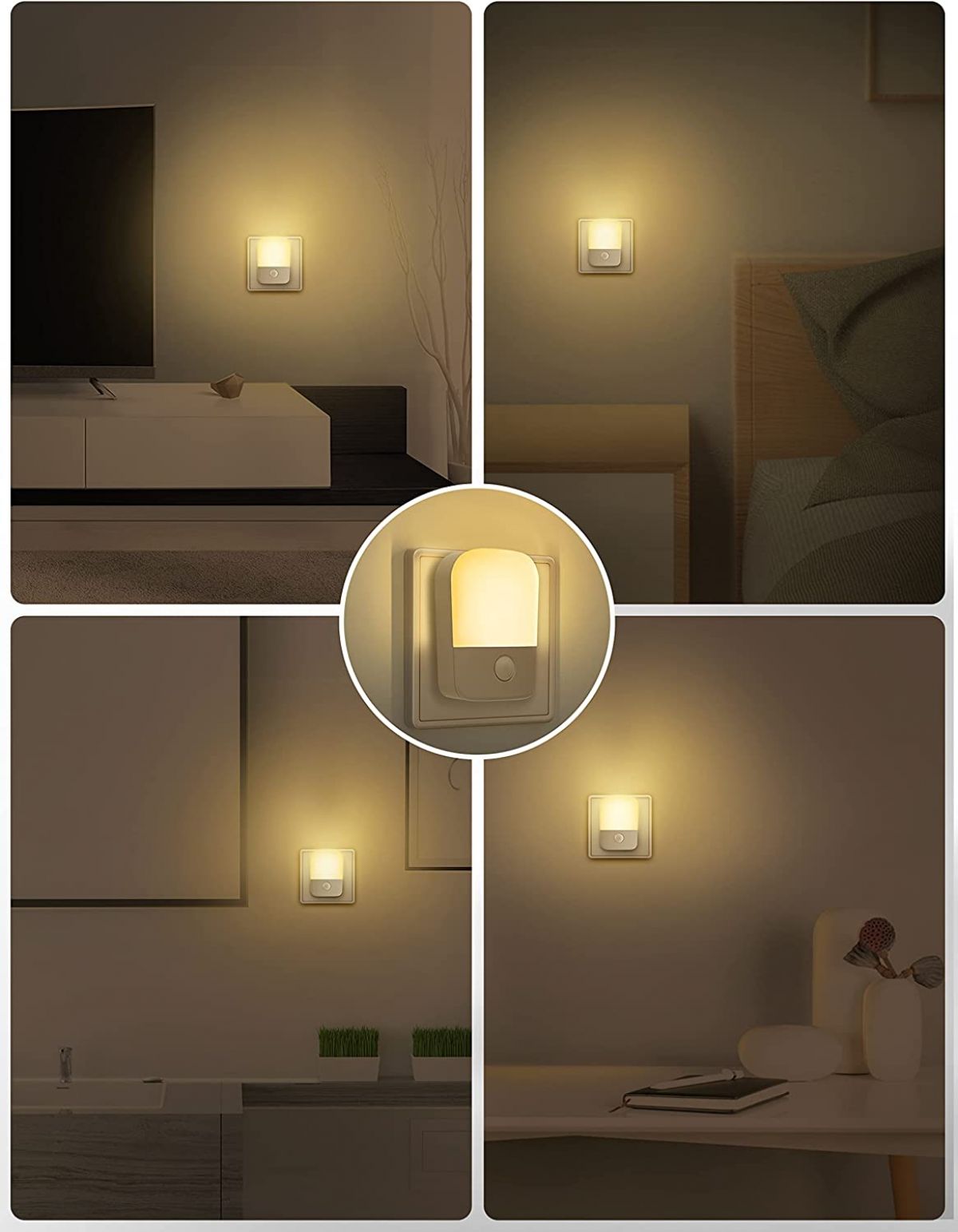 LED night light with sensor 0.6 W, Fulighture ( 2pcs )