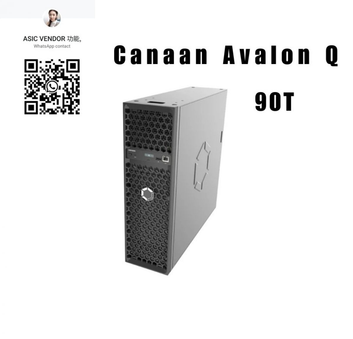 Bitcoin miner Canaan Server Avalon Q 90T BTC miner (599Usdt)