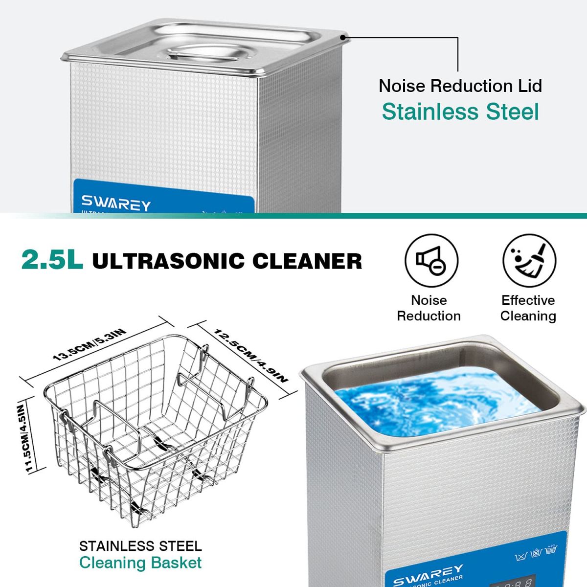 Swarey 2.5 L Ultrasonic Cleaning Device