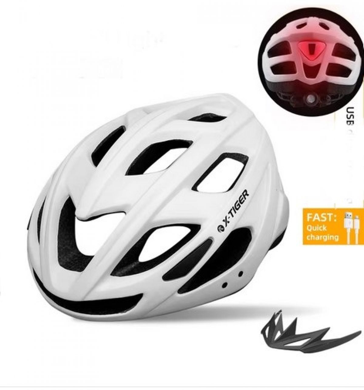 Bicycle Helmet with LED Light