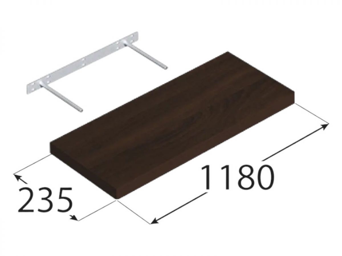 Floating Shelf FS WE 1180×235 mm Wenge DOMAX