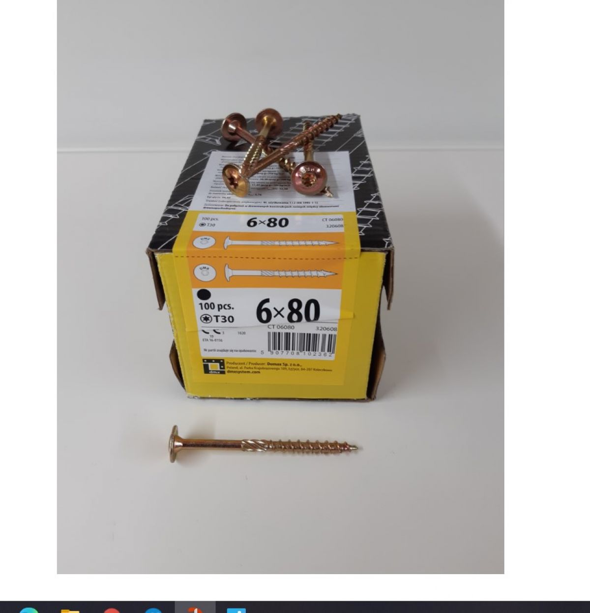 CT 06070  construction screw with wafer head 6x70 100pcs/pack