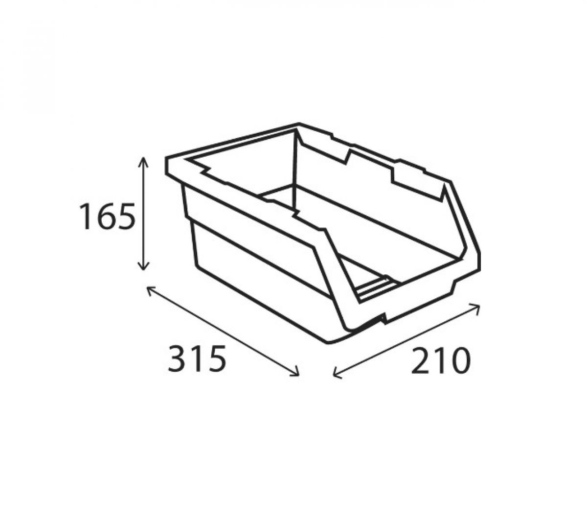 PGP 5 Garage container 315x210x165 with holder