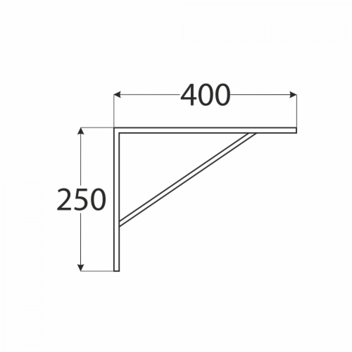 WSWP 400 G Riiulikandur tugevdatud 400×250 ZN