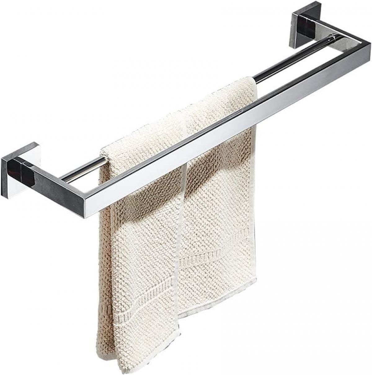 Wall-mounted double towel rail 60 cm