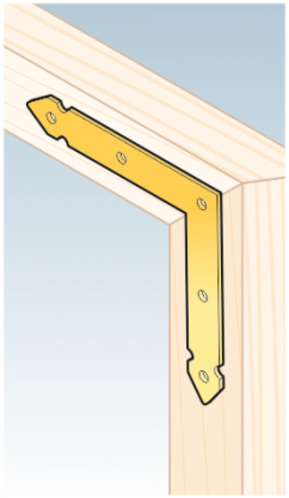 NAO1 Decorative corner plate 150x150x25x2,5 mm