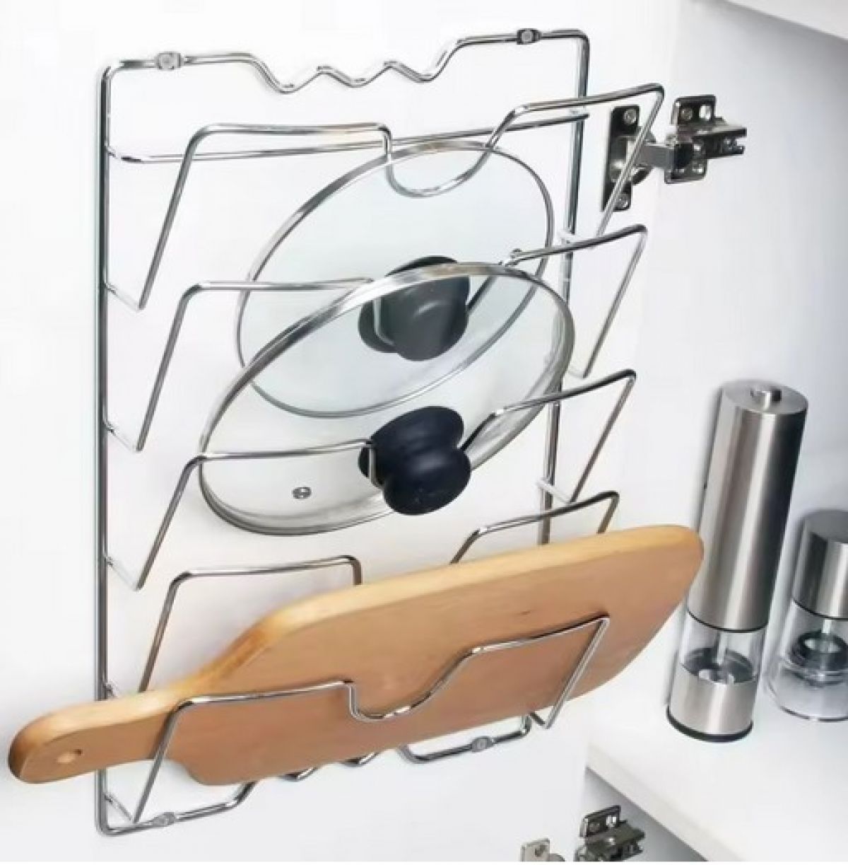 Kitchen hanging organizer for lids