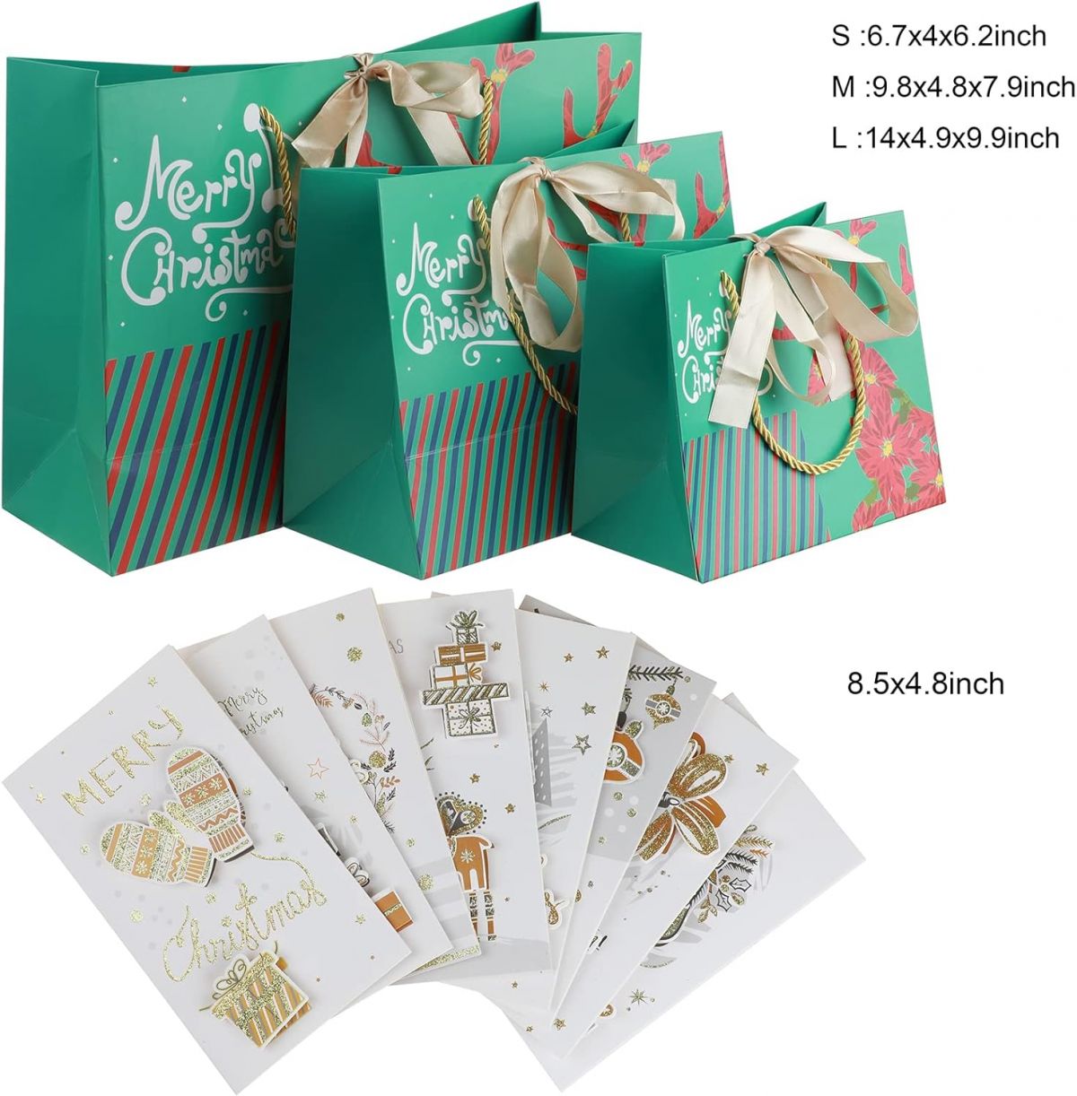 Set of 2 Christmas Gift Bags