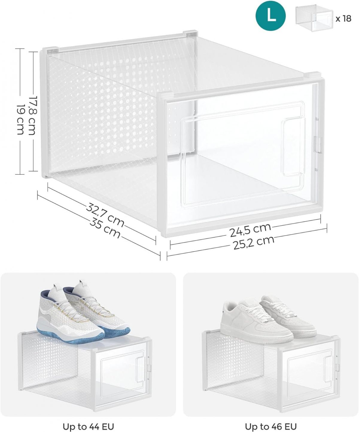 Songmics Shoe Storage Boxes