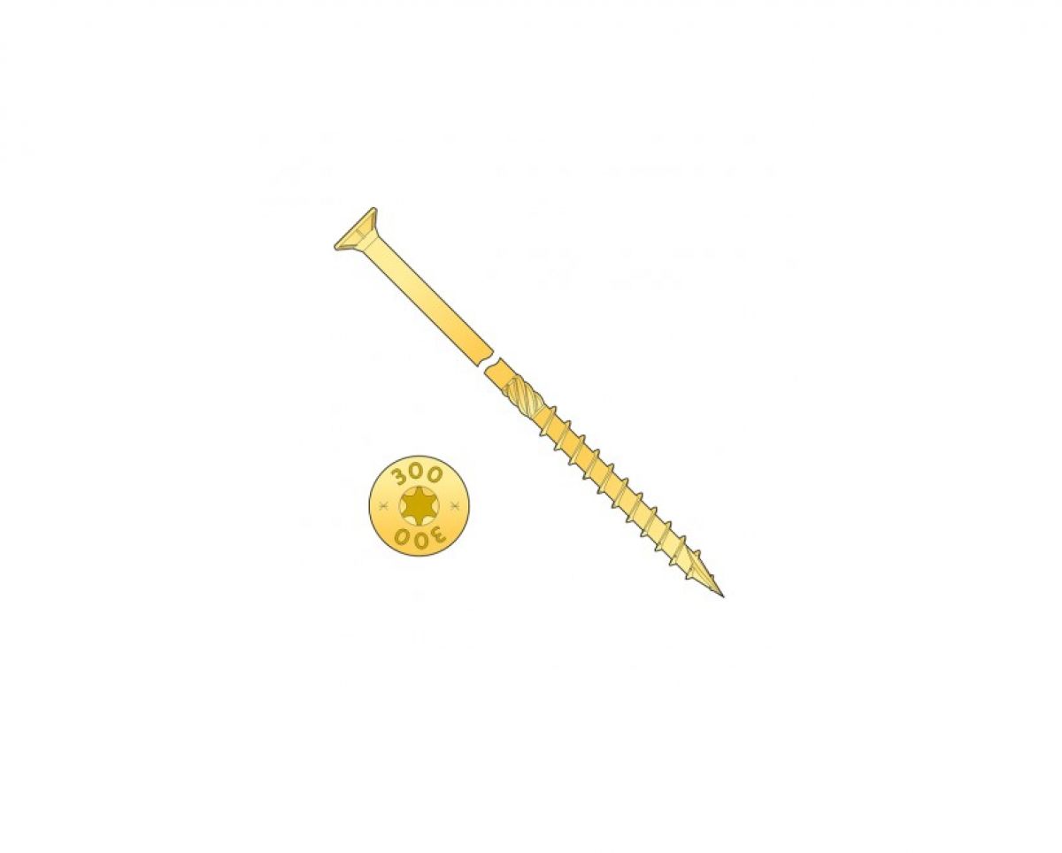 construction screw with flat head