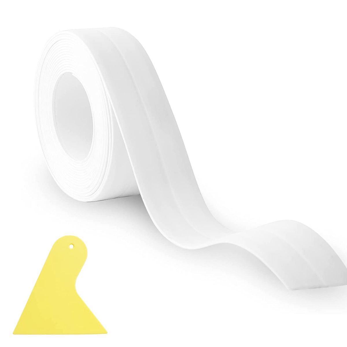 Self Adhesive Waterproof Tape Sealing Tape with Installation Tool (White, 320cm x 2.2cm)