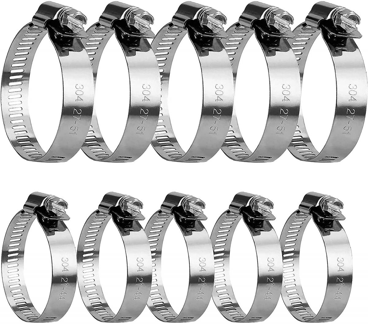 Clamp 21–51 mm. Pack of 10