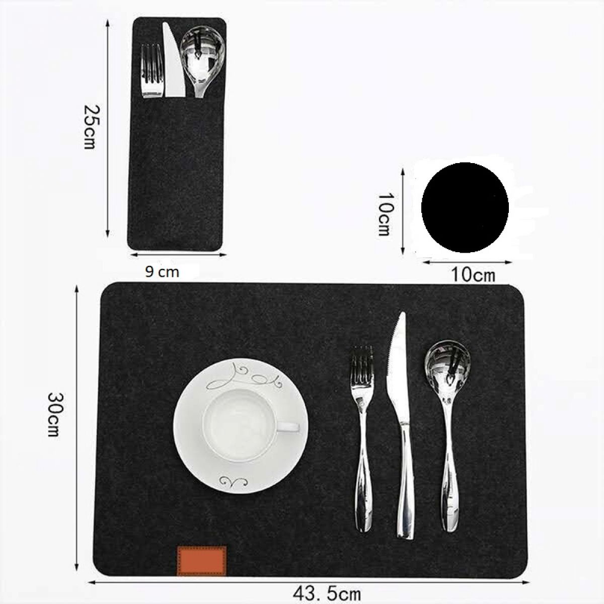 Table mat 44×30 cm, set of 18 items