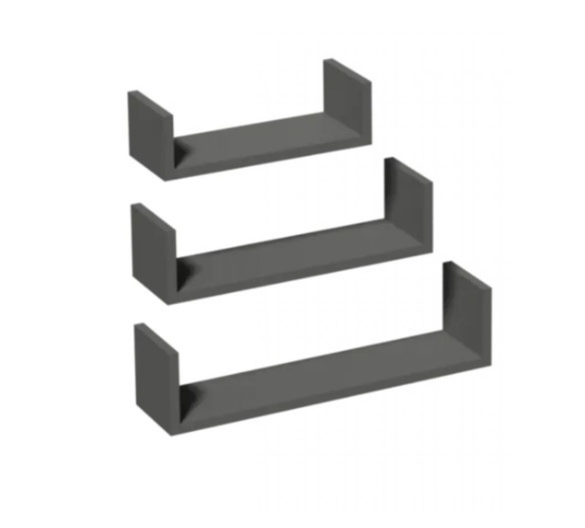 FUS 1 Set of shelves GREY (Type U)