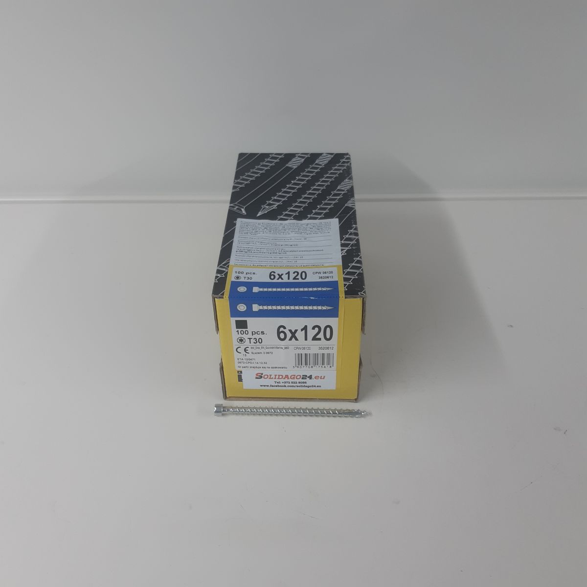 Full thread screw with wafer head 6x120 100pcs/pack CPW
