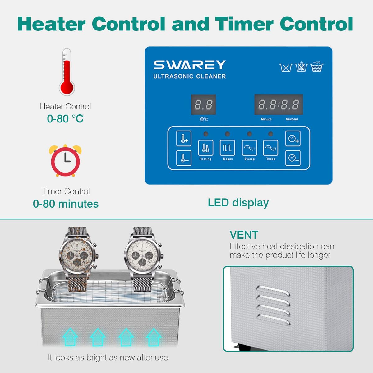 Swarey 2.5 L Ultrasonic Cleaning Device