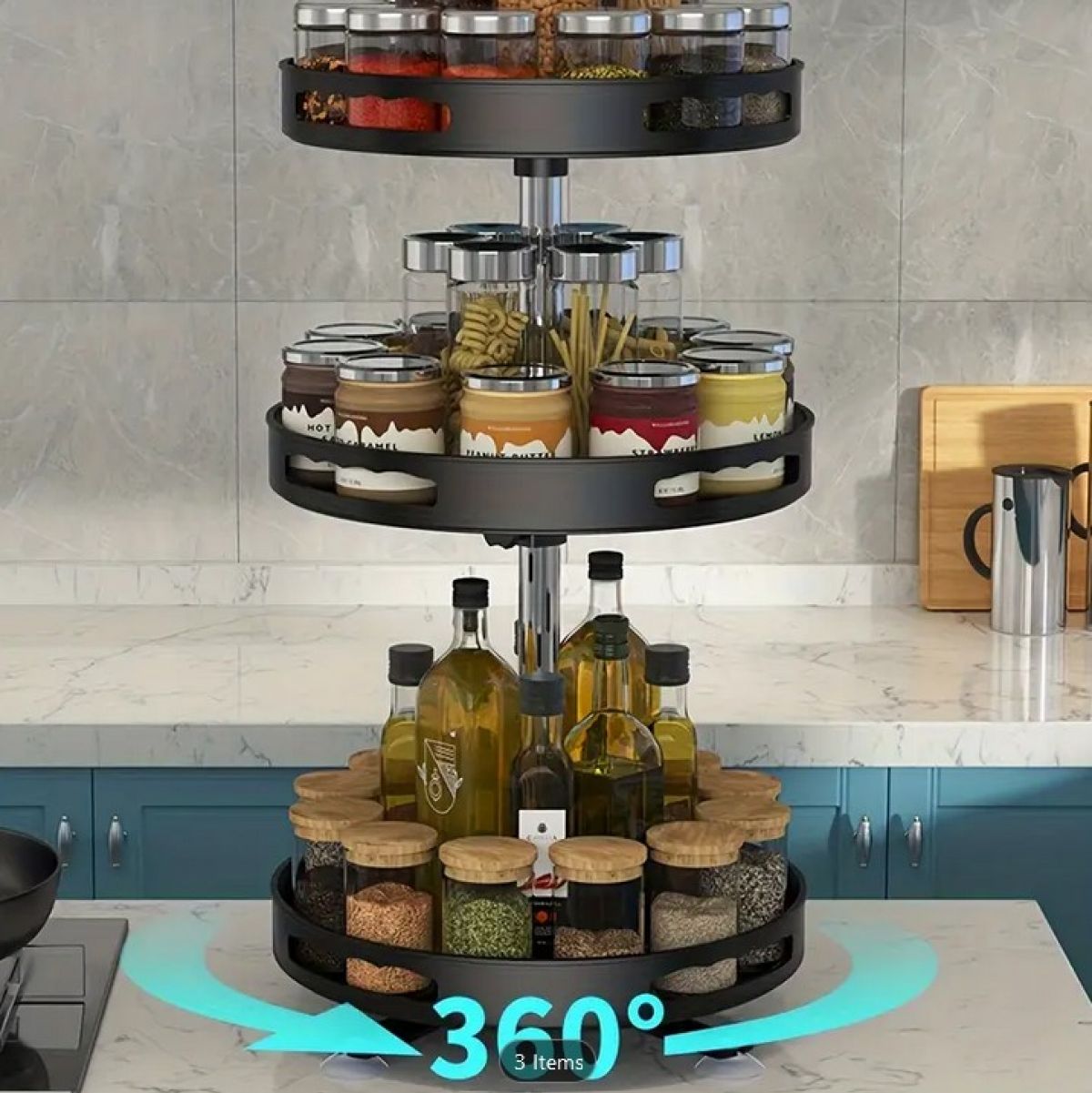 3-tier kitchen spice rack