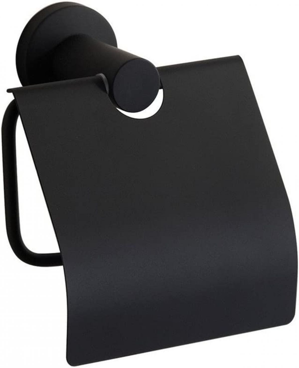 Toilet paper holder, Black (metal)