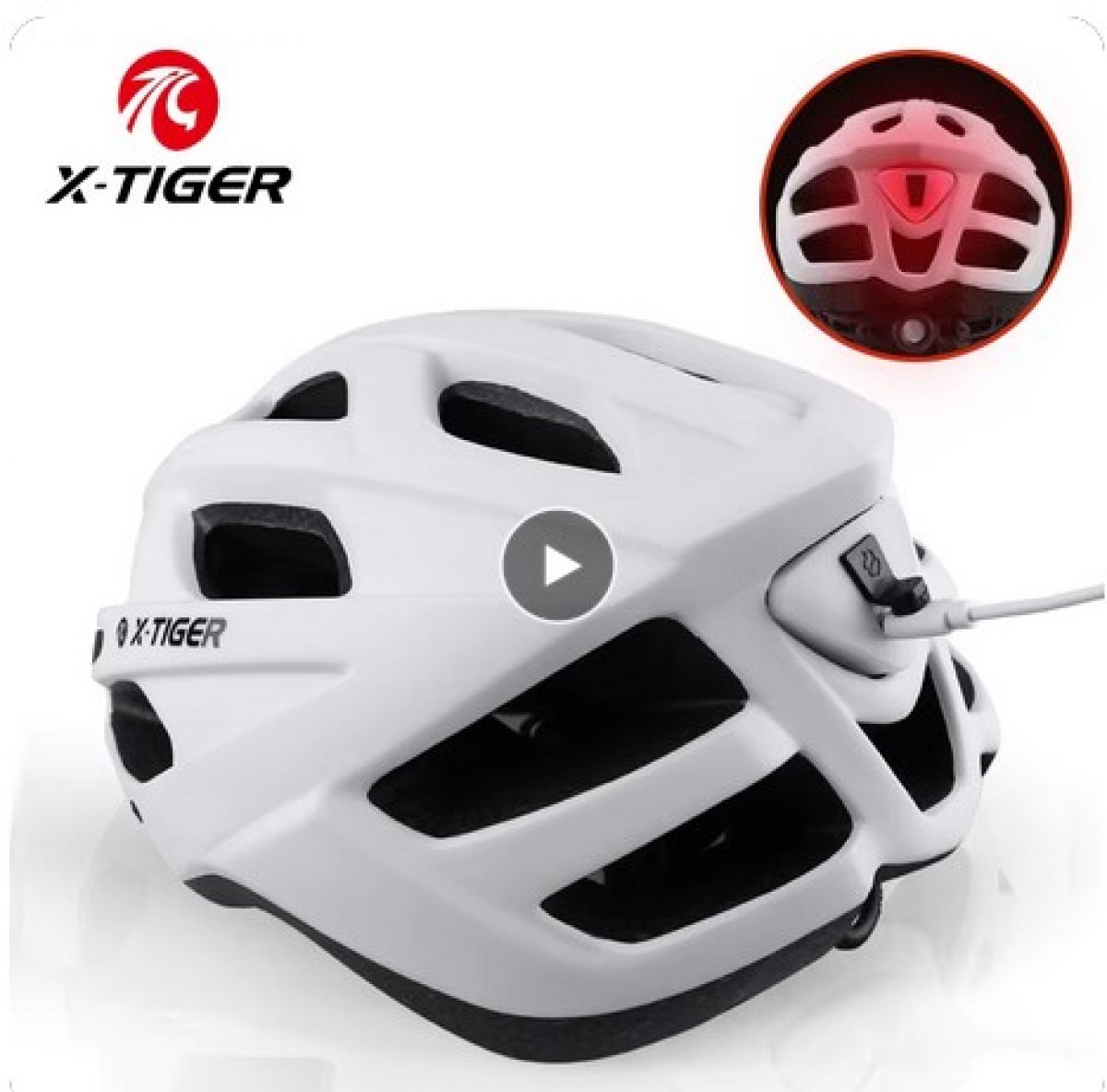 Bicycle Helmet with LED Light