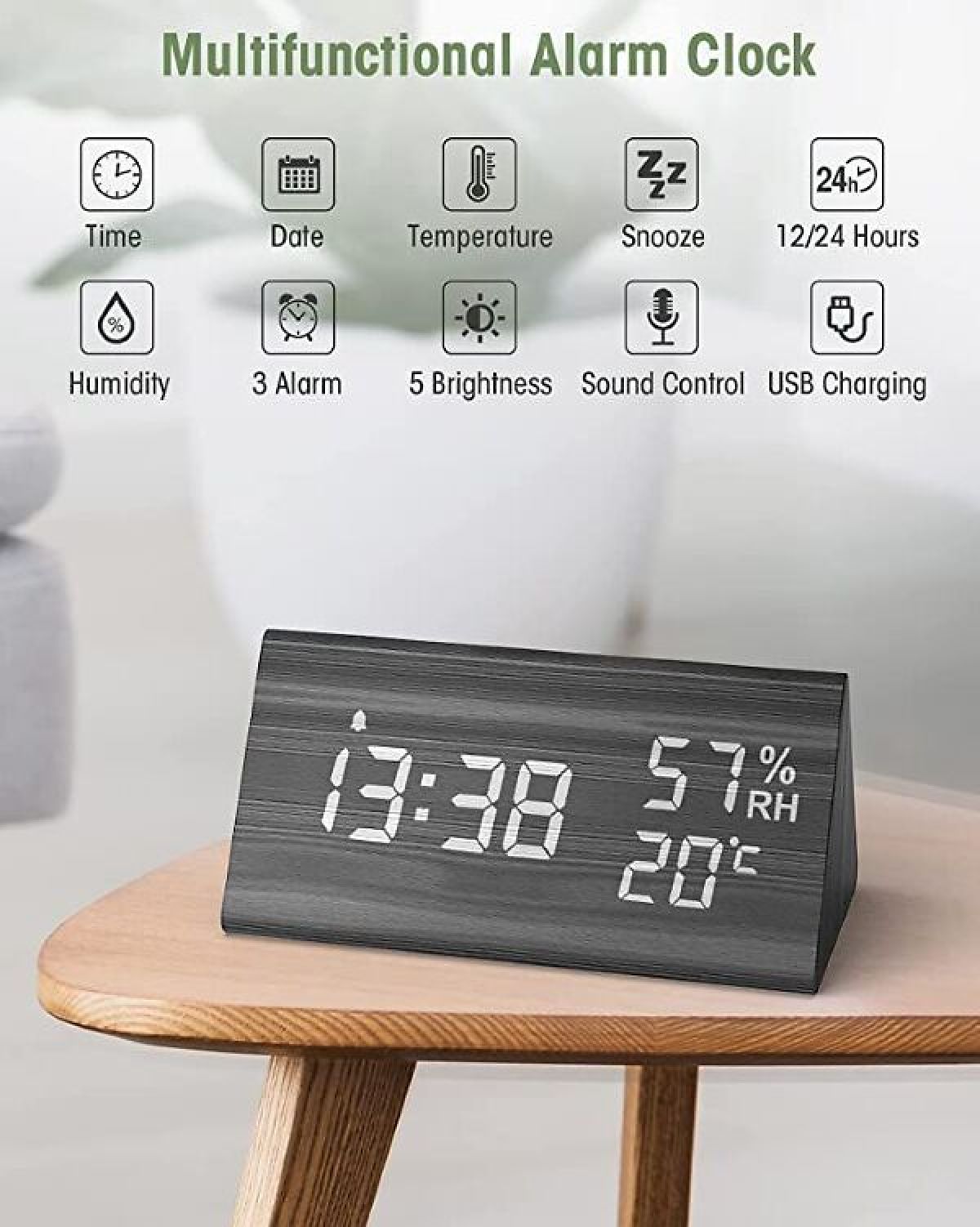 Nbpower Alarm Clock Digital LED Alarm Clock